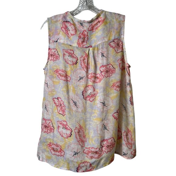 Harve Bernard Sleeveless Floral Sleeveless‎ Top M (2652) - Picture 5 of 5